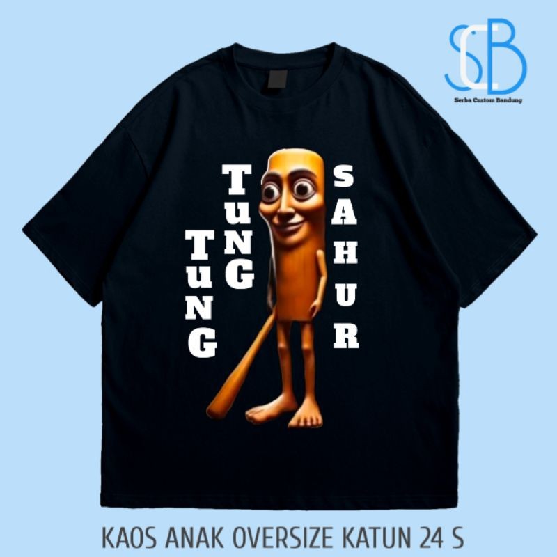 Baju Kaos Tung Sahur เสื้อยืดฤดูร้อนสบายๆผ้าฝ้ายเสื้อสําหรับชายผู้หญิงเด็กผู้หญิงแขนสั้น Tshirt Tung