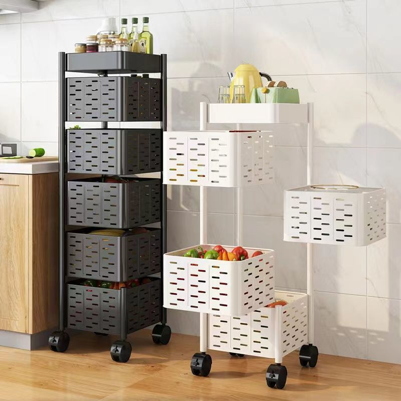 Ready Stock MULTI LAYER KITCHEN rotating Storage Basket KITCHEN Storage Basket KITCHEN rotating Rack