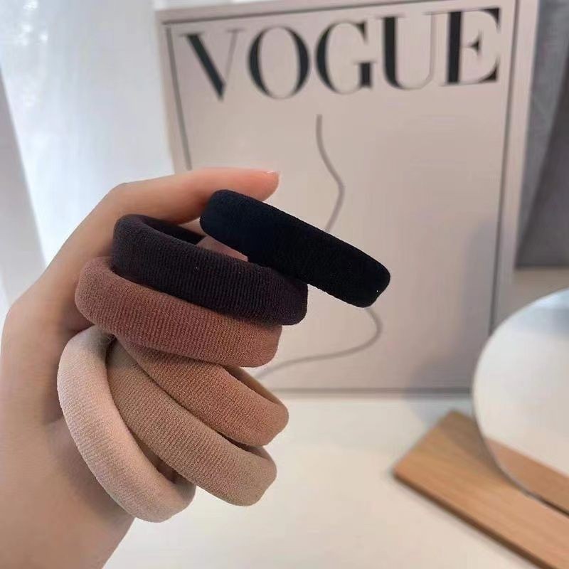 1ตัวหนากว้างสูงผมหางม้าคาดศีรษะคาดศีรษะไม่มีรอยต่อที่เรียบง่ายหัวบอลแถบคาดศีรษะยืดหยุ่นสูงแหวนผมขนาดใหญ่ผู้ใหญ่20250425