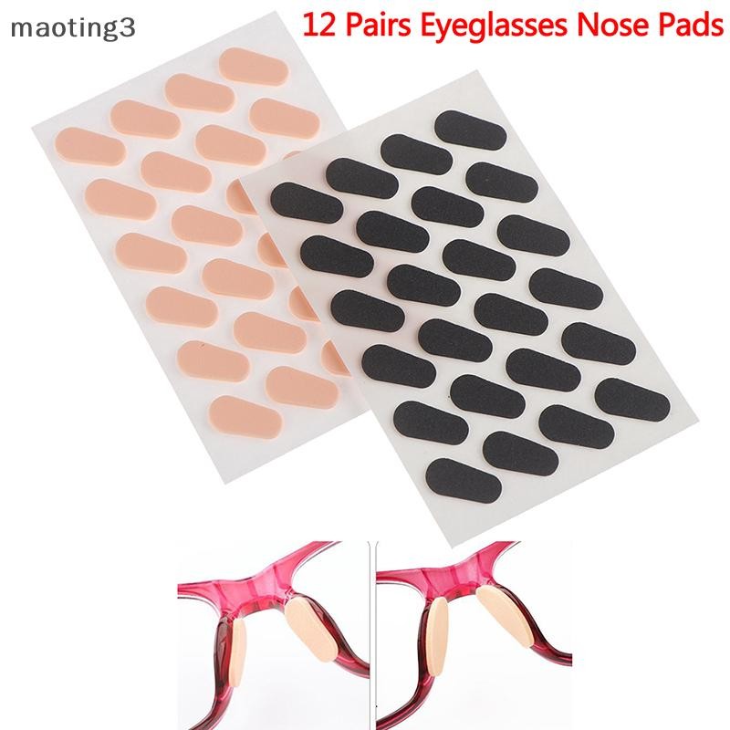 [maoying] 12 คู่ Eye Adhesive Softfort Foam Nose Pads Anti-Slip Glasses Nose Pads [MT]