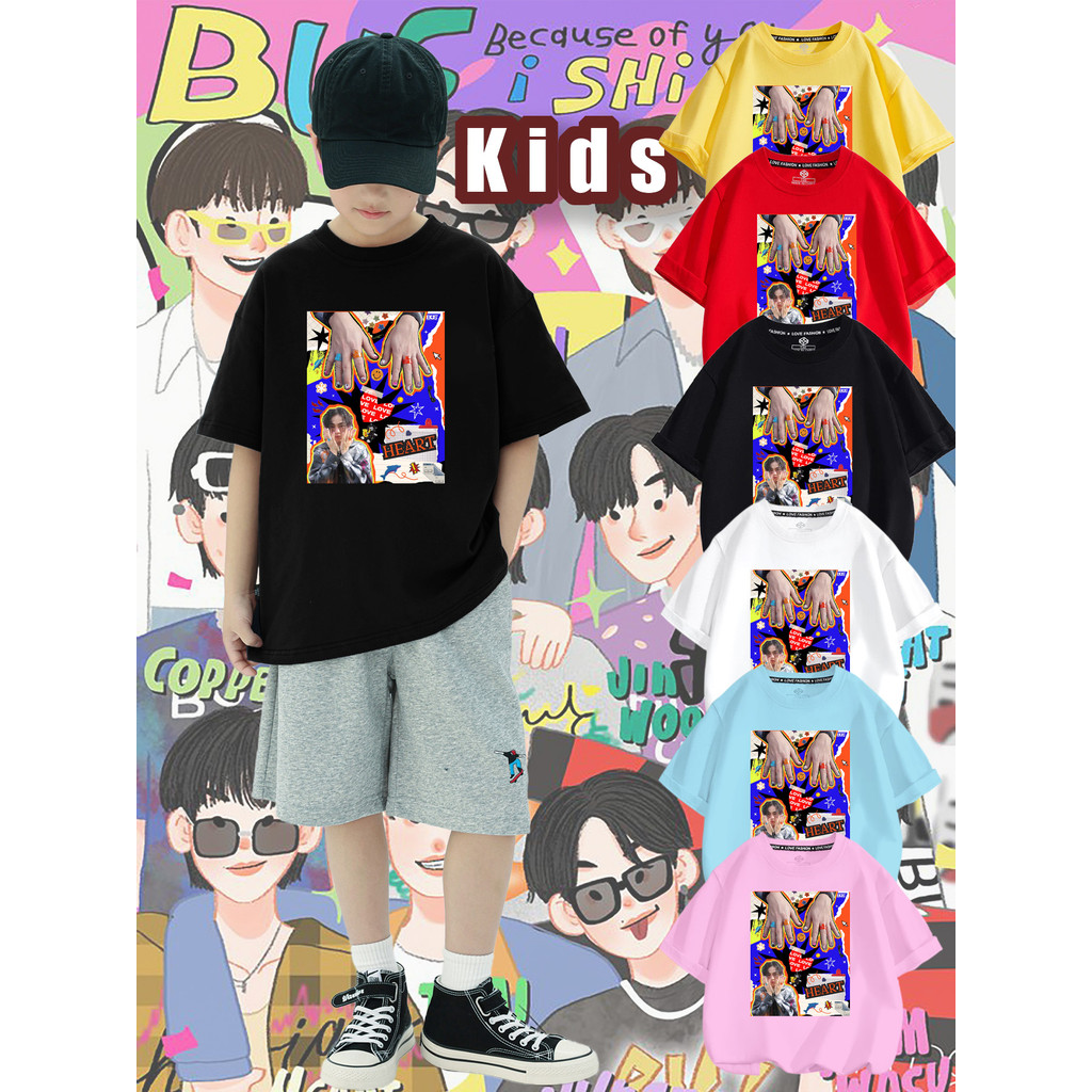 สินค้าจัดส่งไว BUS “Because of you I shine” เสื้อวง for kids เสื้อยืดคอตตอน SIZE100cm-150cm #B04