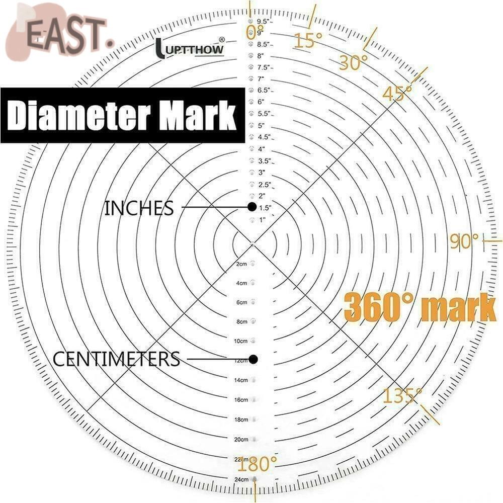 EASTS Center Finder Woodturners เครื่องกลึงทํางานอะคริลิคเข็มทิศเครื่องตัดวงกลม