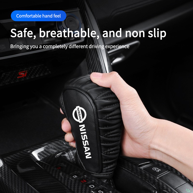 ใหม่เกียร์รถเกียร์ Shift Hoodie ครอบคลุมลื่น Shift Knob Cover เกียร์ตกแต่งสําหรับ Nissan Qashqai X-Trail T32 T31 Juke J10