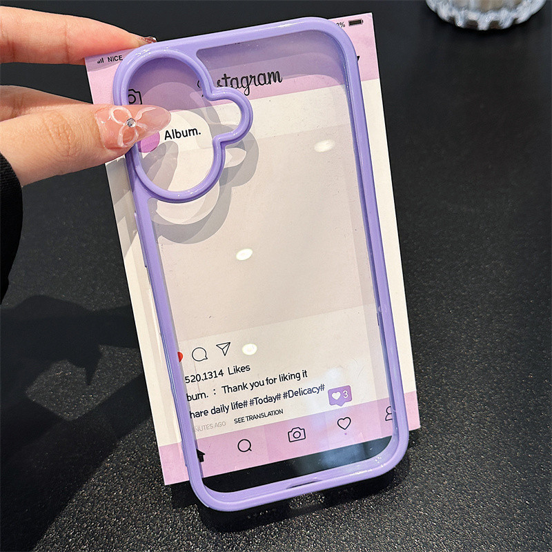 สีลูกกวาด เคสโทรศัพท์มือถืออะคริลิคใส บางเฉียบ กันกระแทก สําหรับ iPhone 16 15 14 13 12 11 Pro Max 14 15 16 Plus