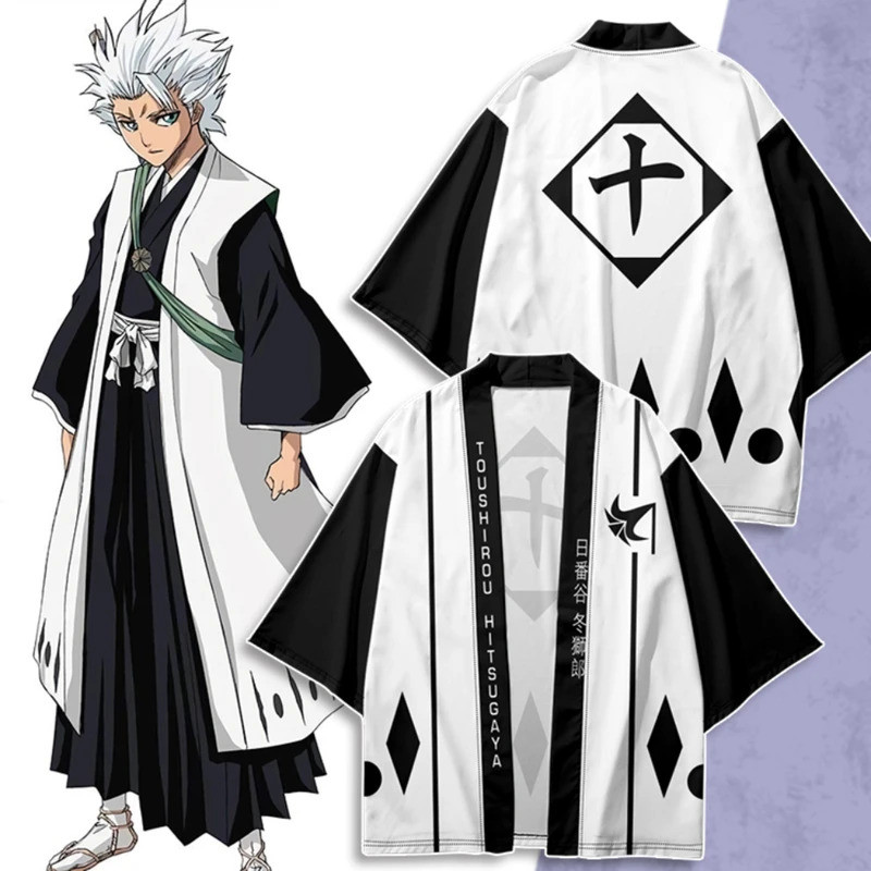 อะนิเมะ Bleach Kurosaki Ichigo Kenpachi Zaraki คอสเพลย์เครื่องแต่งกายชุดกิโมโนญี่ปุ่น Yukata Haori Party Plus ขนาด Tops