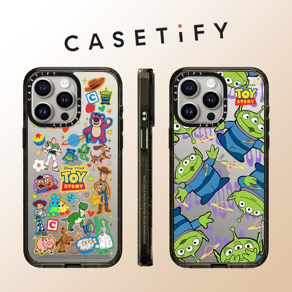 Casetify การ์ตูน Graffiti ของเล่นโปร่งใสกันกระแทกอะคริลิคเคสโทรศัพท์สําหรับ iPhone 16 Pro Max 15 Plus 14 ProMax 13 12Pro 12 โทรศัพท์กันกระแทกขอบนุ่มฮาร์ดป้องกันกรณี