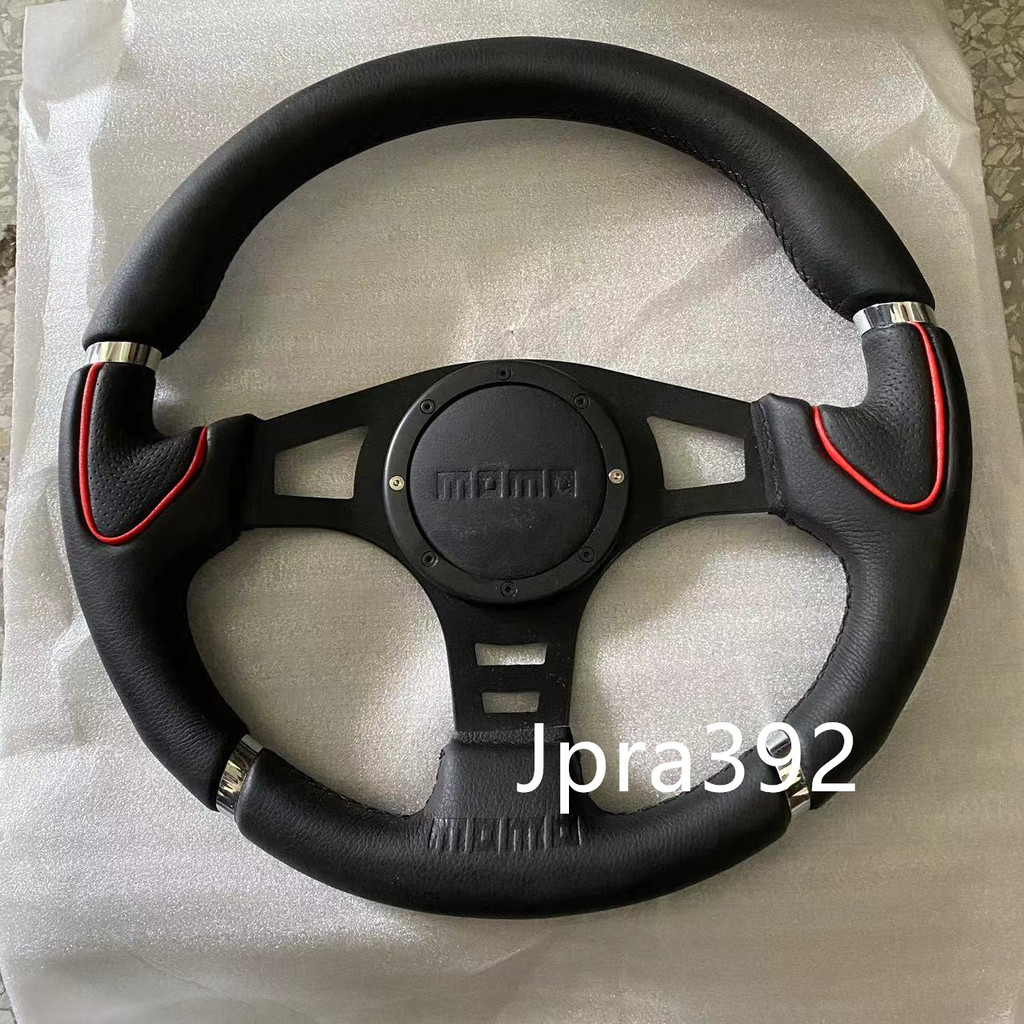 พวงมาลัย Momo หนังสากล 340 มม. Motorsports พวงมาลัยสีดํา Momo