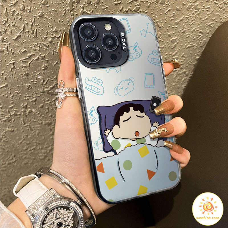 เคสโทรศัพท์อะนิเมะการ์ตูน Crayn chan น่ารัก ไอโฟน11 For iPhone12 13 14 15Pro MAX X XS XR XS 6 7 8Plus SE2020เคสโทรศัพท