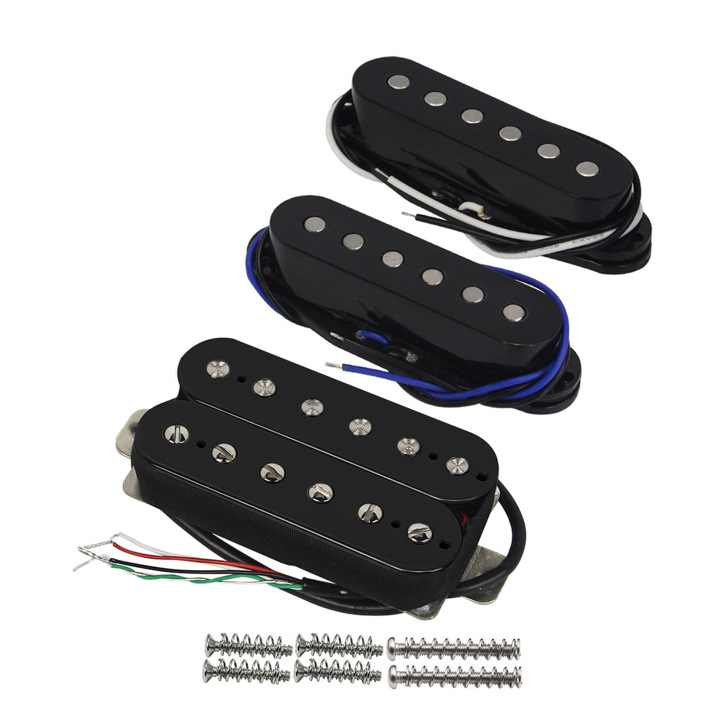 Fleor 3PCS Alnico 5 กีตาร์ชุด 5K + 5K + 14K Single Coil Pickup และ Humbucker Pickups สําหรับ ST SSH