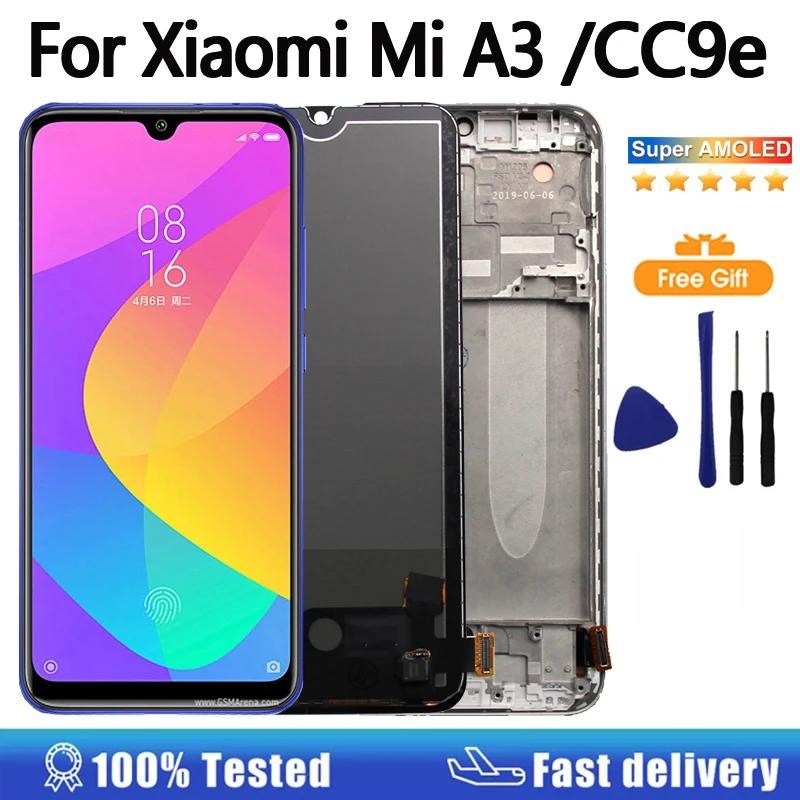 Amoled สําหรับ Xiaomi Mi A3 Cc9e จอแสดงผล Lcd พร้อมจอแสดงผลกรอบสําหรับ Mi A3 M1906f9sh M1906f9si จอแสดงผล Lcd - หน้าจอโทรศัพท์มือถือ -