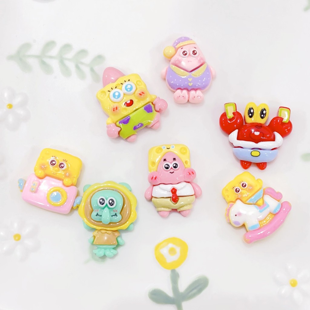 การ์ตูน Patrick designcs Charms SpongeBob Jibbits Octopus design jibitz Snails Diy Jibitz สําหรับผู้