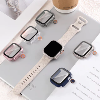 กระจกนิรภัย PC กรณี for Apple Watch SE 3 2 49mm 40mm Series 11 10 9 8 7 Se 6 5 4 3 2 1 IWatch 41mm 44mm 45mm 46mm