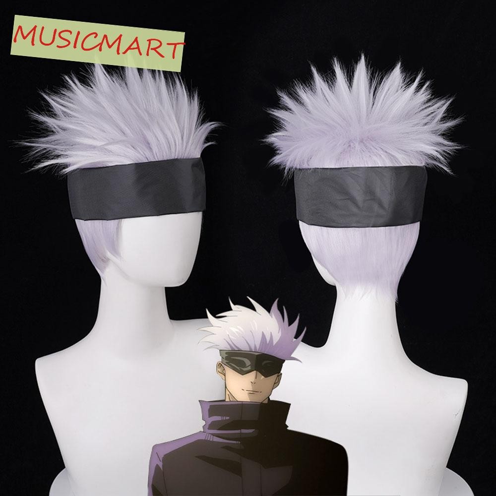 Musicmart คอสเพลย์วิกผม Satoru Gojo ชั้นสีเทาทนความร้อน Kaisen อะนิเมะคอสเพลย์