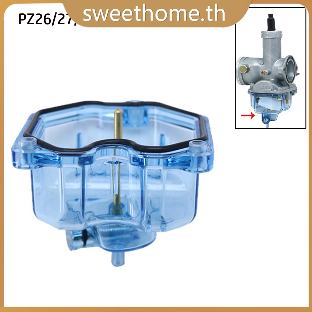 <SWHOME> สีฟ้าใสคาร์บูเรเตอร์ด้านล่างลอยชามเปลือกเหมาะสําหรับ PZ26 PZ27 PZ30 PZ32 Carb <OCTOBER>