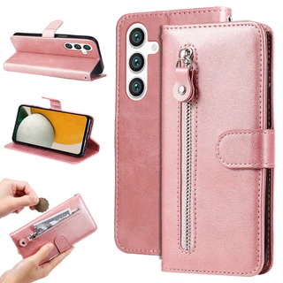 เคส Case for Realme C100 C85 5G C71 C75 C75x Note 50 60 60x C63 C61 C55 C53 C51 16 15 15T 14 14T 13+ 13 Pro+ 12 Pro Plus 5G 11 11x เคสโทรศัพท์หนังฝาพับพร้อมช่องใส่บัตรสําหรับ PU Faux Leather Flip Cover Zipper Wallet With Card Slots Soft TPU YYTLL