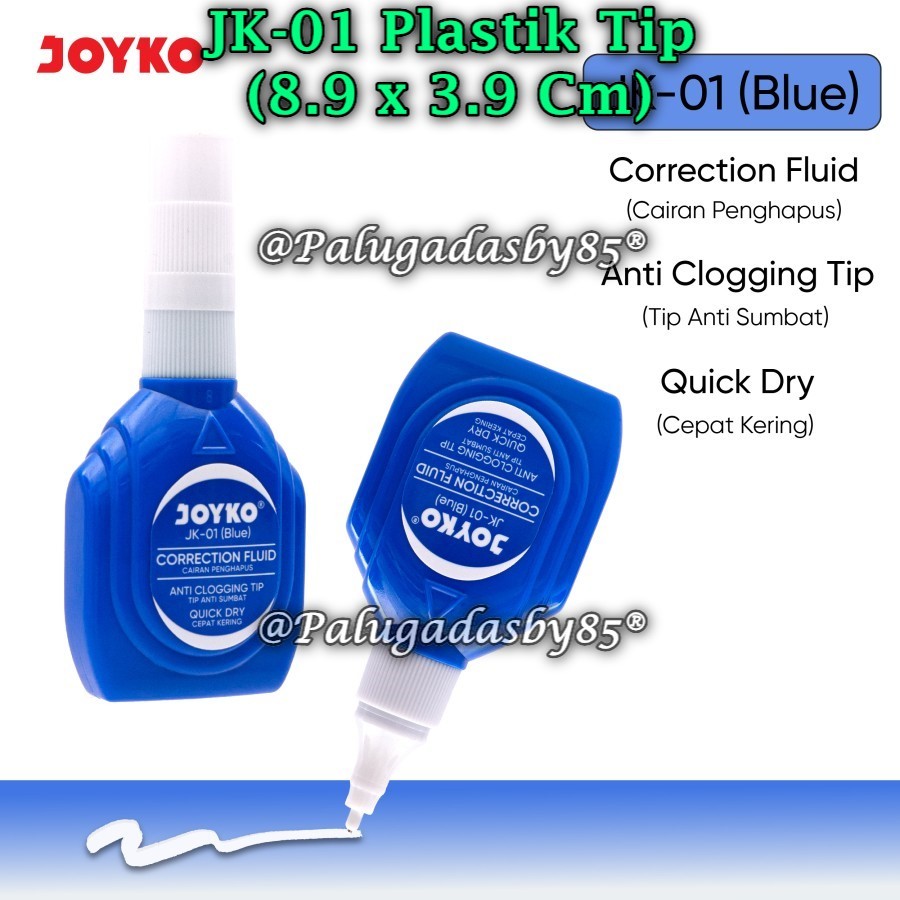 (1 ชิ้น) WHOLESALE Correction Fluid JOYKO JK-01 Blue Plastic Tip / Joyko JK-01 Liquid Eraser Correct