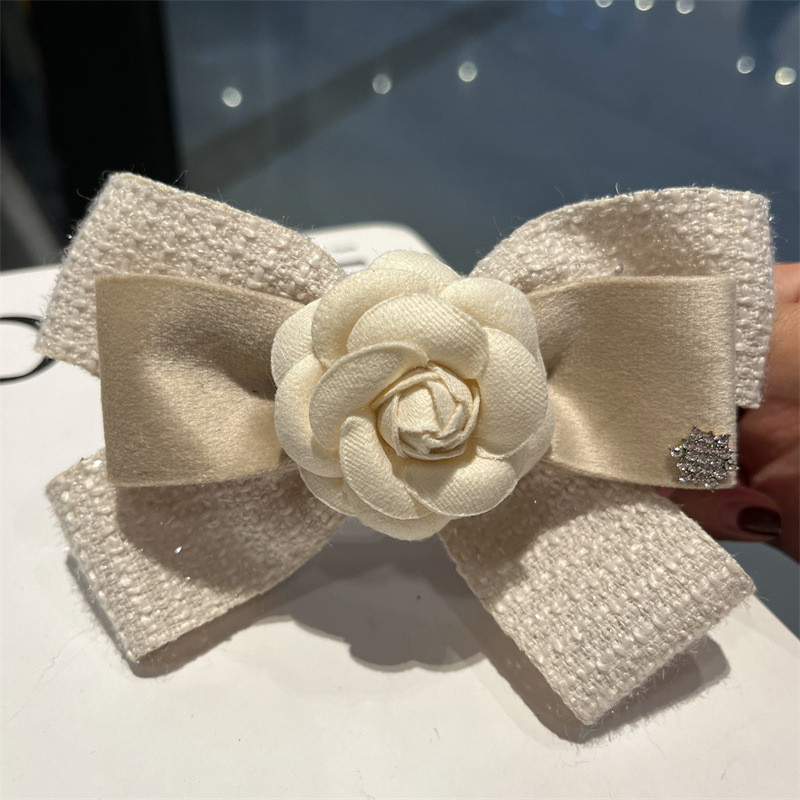 กิ๊บติดผมโบว์กุหลาบ Elegant Retro Camellia Hairpin สําหรับผู้หญิงสาวงานแต่งงานเครื่องประดับผมหวาน