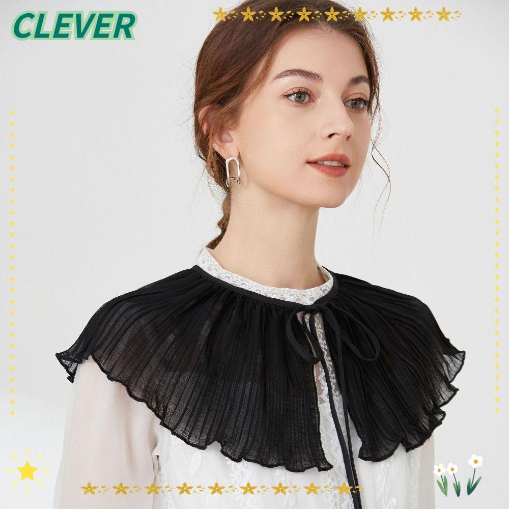 Clever ปกปกปลอม,วินเทจที่ถอดออกได้เสื้อคอปก,เสื้อกันหนาวปลอมเสื้อปกเสื้อผ้าตกแต่งด้านบน Neckwear Ties