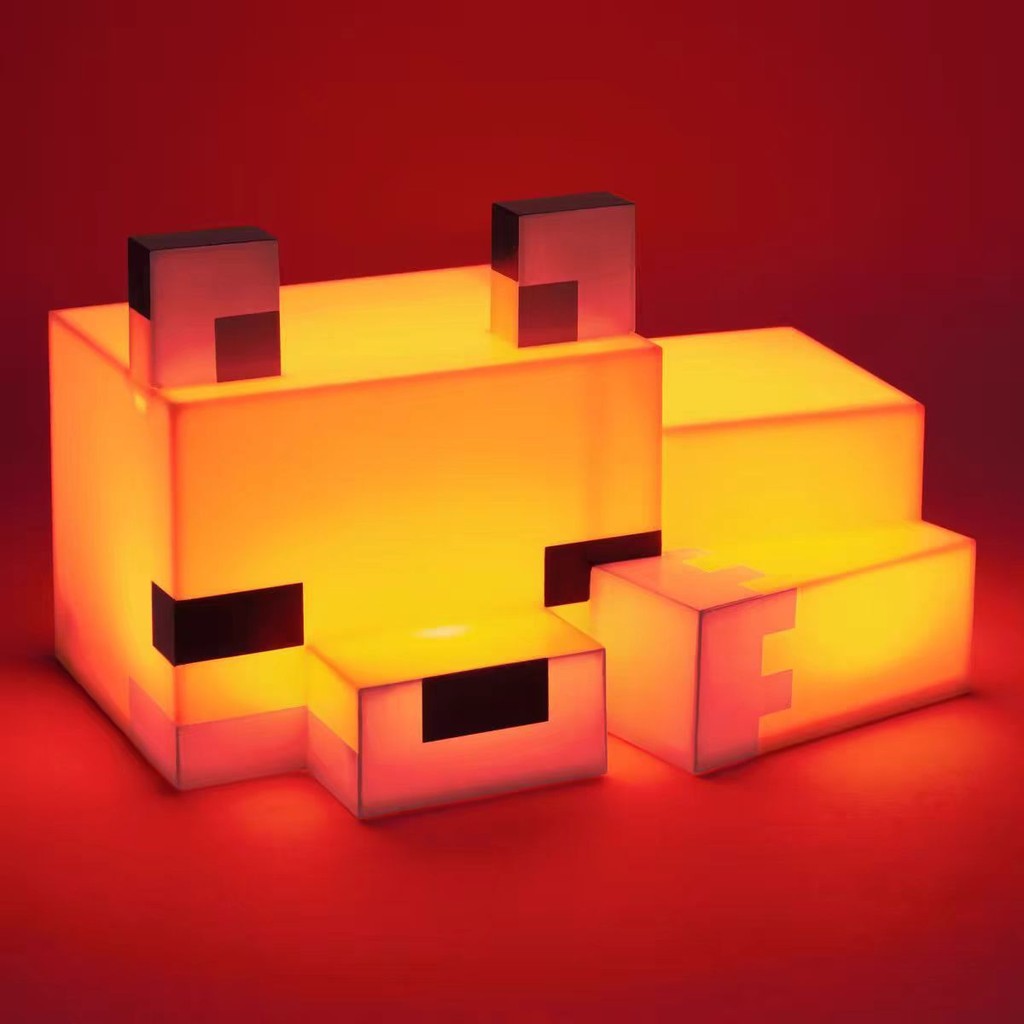 เกม Minecraft สินค้า Fox Shape Night Light ไฟฉาย Ore Light เครื่องประดับ