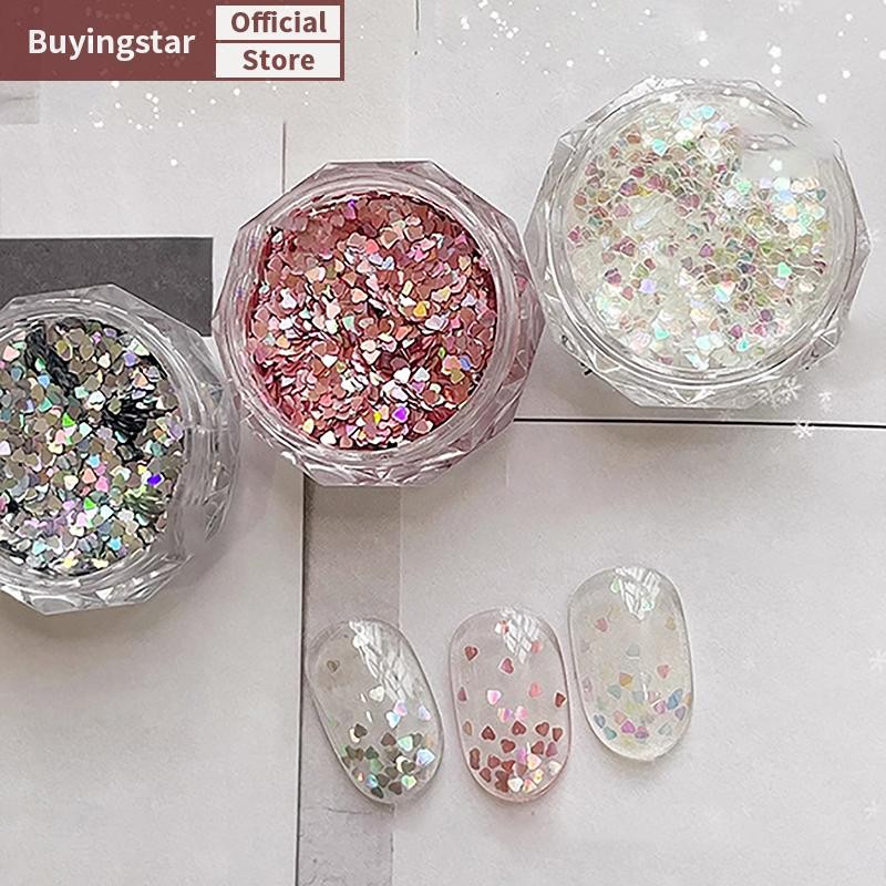 Zcx 1 มม.Mini Sparkling Love เล็บ Glitter Sparkling Heart เล็บตกแต่งเล็บออกแบบน่ารักอุปกรณ์เสริม DIY เล็บออกแบบ VO