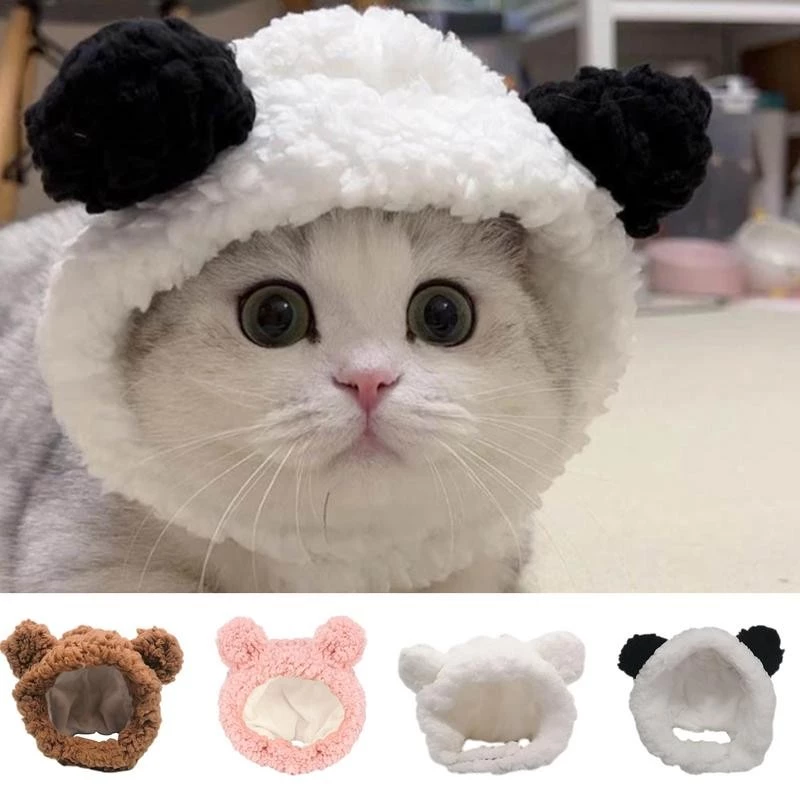 สัตว์เลี้ยง Headwear หมีแมวเครื่องแต่งกายหมวกหมี Breathable ขนาดเล็กลูกแมวเครื่องแต่งกายหมวกสัตว์เลี้ยง Headwear หมวกสําหรับสัตว์เลี้ยงลูกสุนัขสุนัขแมว thumbnail 5