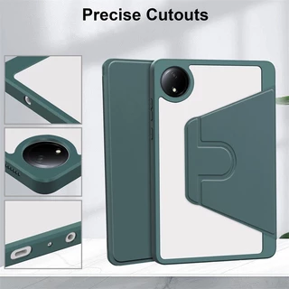 หมุนได้ 360 เคสสำหรับ Redmi Pad 2 9.7 2026 หลังใส เคส สำหรับ Redmi Pad SE 8.7 Pad 2 11 Redmi Pro 12.1 ใส่ปากกาด้านขวา