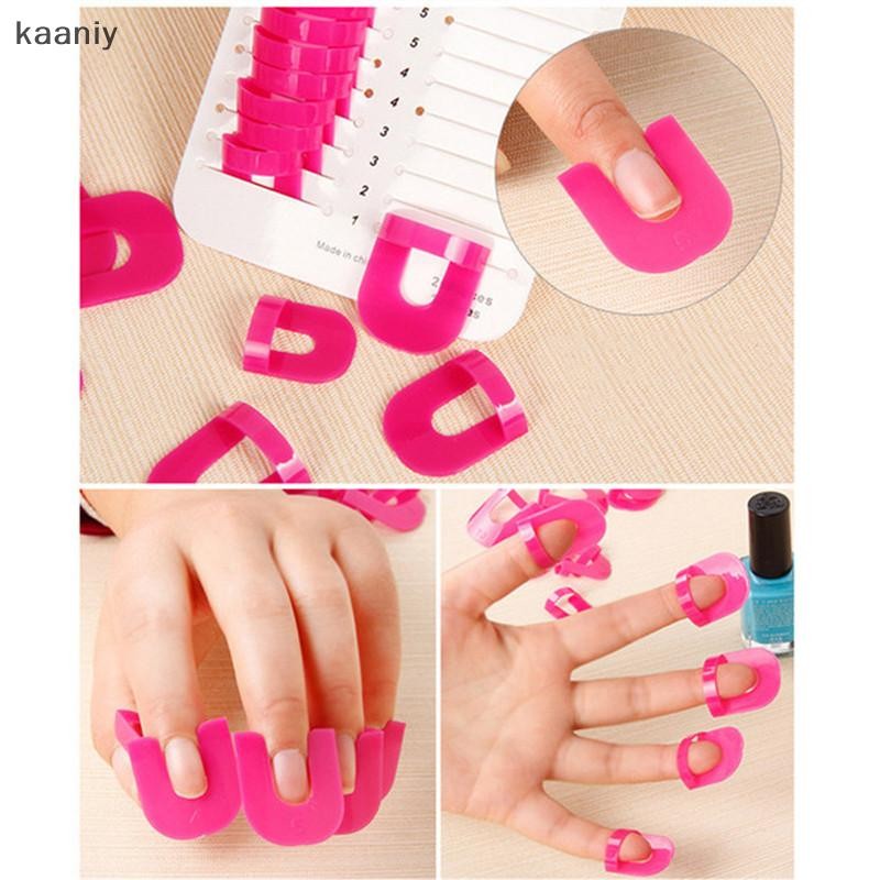 [KAN] 26 PC เล็บนิ้วมือเล็บออกแบบเคล็ดลับฝาครอบ Polish Shield Protector ชุดเครื่องมือ FXH