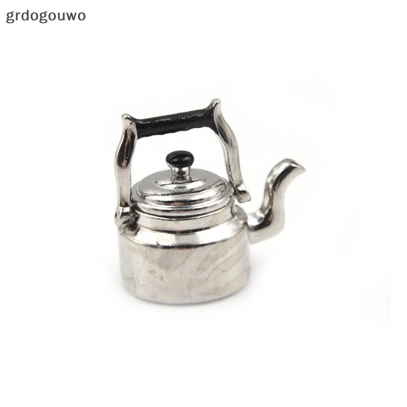 Grdog 1/12 Dollhouse Miniature กาต้มน้ําชา/หม้อชาแกล้งทําเป็นเล่นเฟอร์นิเจอร์ของเล่น th