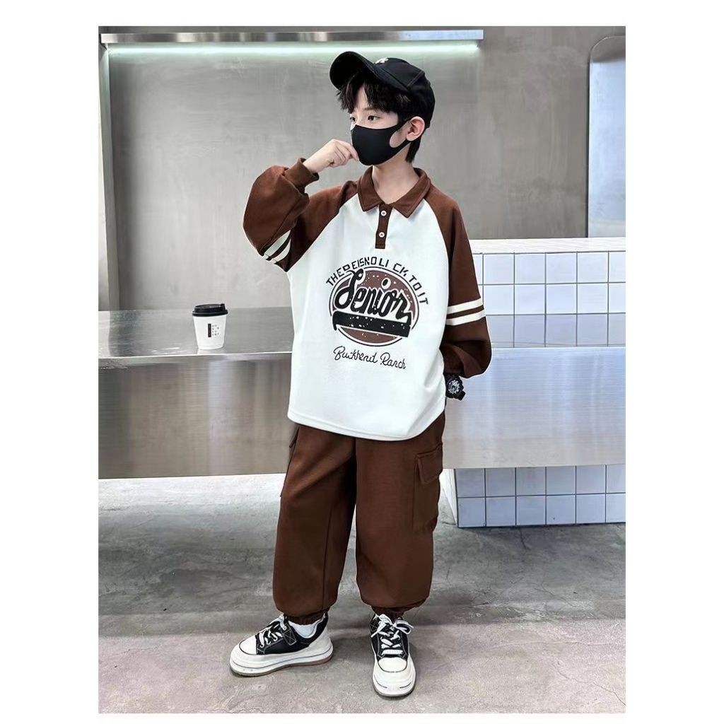 COCO ชุดเซ็ต 2 ชิ้น เด็กชาย เสื้อแขนยาว+กางเกงขายาว รุ่น A8228