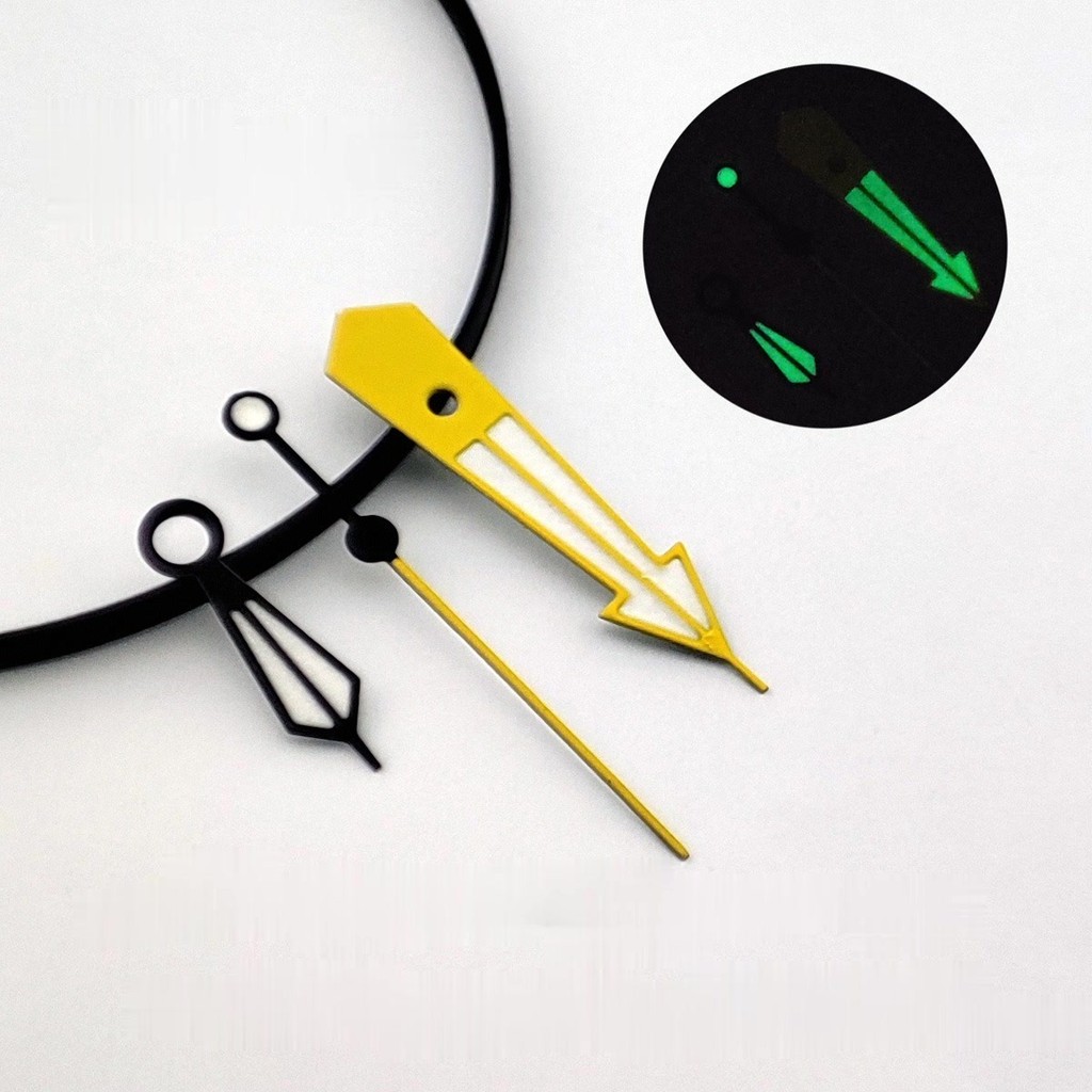 Nh35 มือ nh35 นาฬิกากรณีมือ nh36 มือชี้ nh35 นาฬิกาอะไหล่มือ nh35 หน้าปัดสีเขียวส่องสว่างมือ NH35 กา