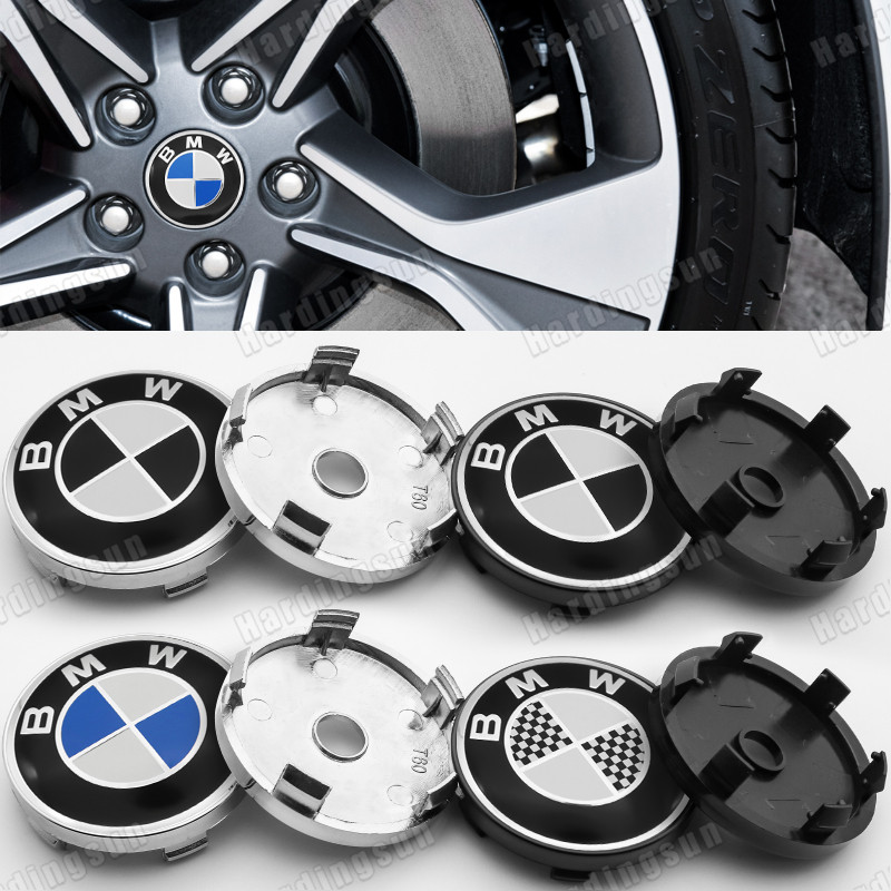 Bmw 4 ชิ้น 60 มิลลิเมตรศูนย์ล้อ Hub การปรับเปลี่ยนฝาครอบขอบป้ายสําหรับ BMW E39 E46 E60 E90 E53 F10 F01 F11 F20 F25 F30 X1 X3 X5 X6 รถอุปกรณ์เสริม