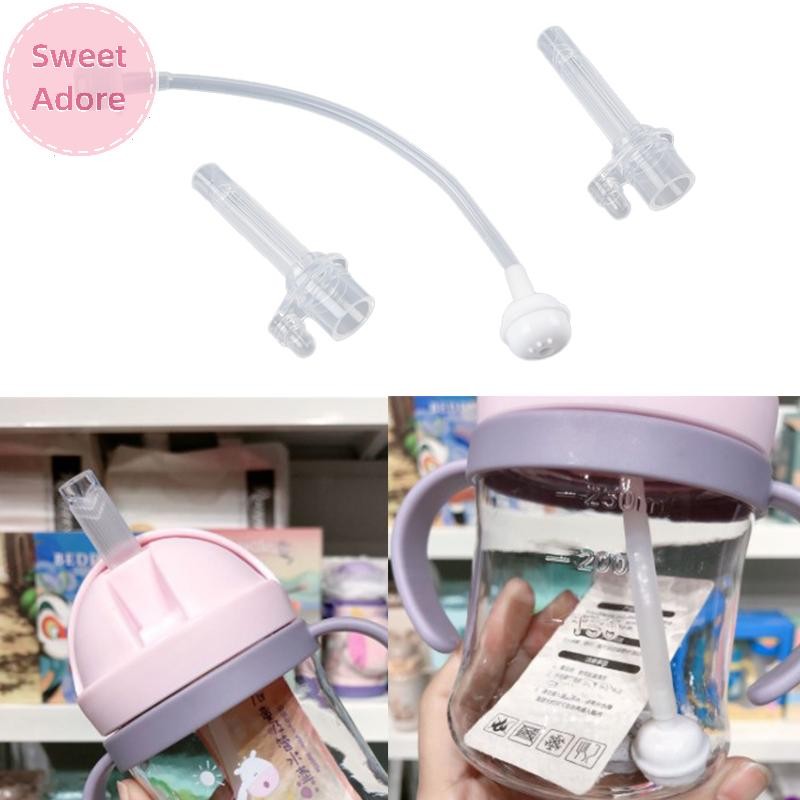 Sweetadore อุปกรณ์ให้นมเด็กถ้วยน้ําเด็กฟางซิลิโคนเหลว Sippy เครื่องดื่มขวดอุปกรณ์เสริม TH