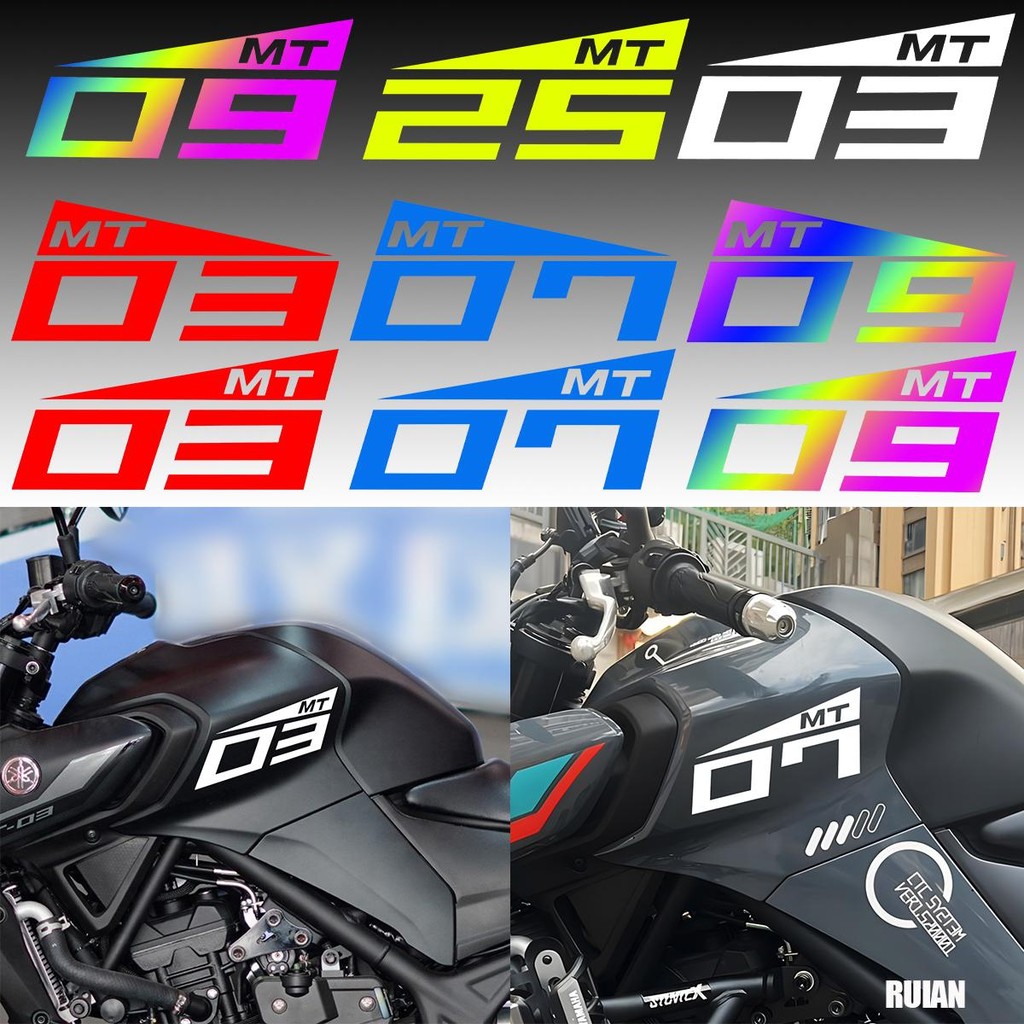 สติ๊กเกอร์สะท้อนแสงรถจักรยานยนต์สําหรับ YAMAHA MT-03 MT-07 MT-09 MT-25 อุปกรณ์ปรับแต่งรถจักรยานยนต์ 
