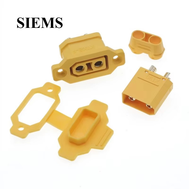 Xt90e-f XT90 connector แบตเตอรี่ลิเธียมชาร์จพอร์ตปลั๊ก XT90 Mountable connector ซ็อกเก็ตสีเหลืองสําห