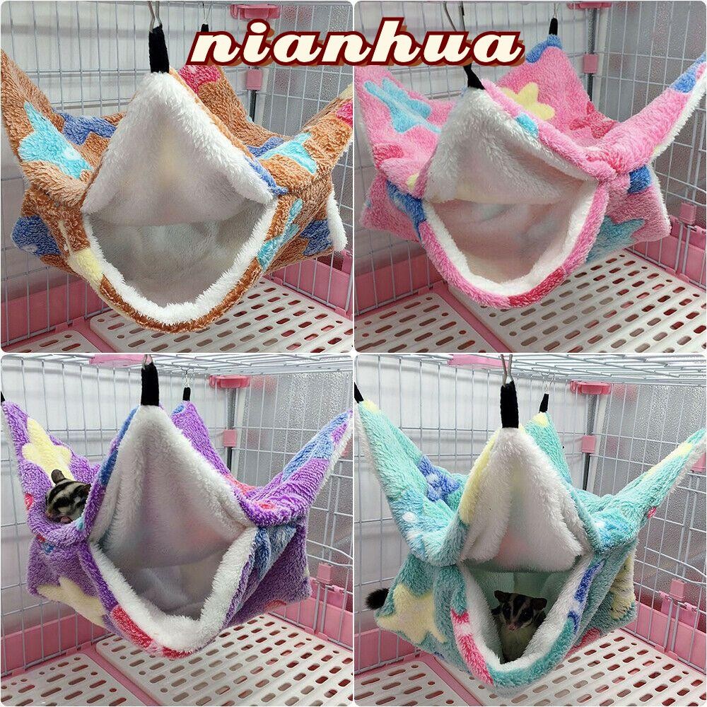 Nianhua กรงหนูแฮมสเตอร์ Ferret หนูแขวนอุปกรณ์สัตว์เลี้ยงกระรอกเตียง