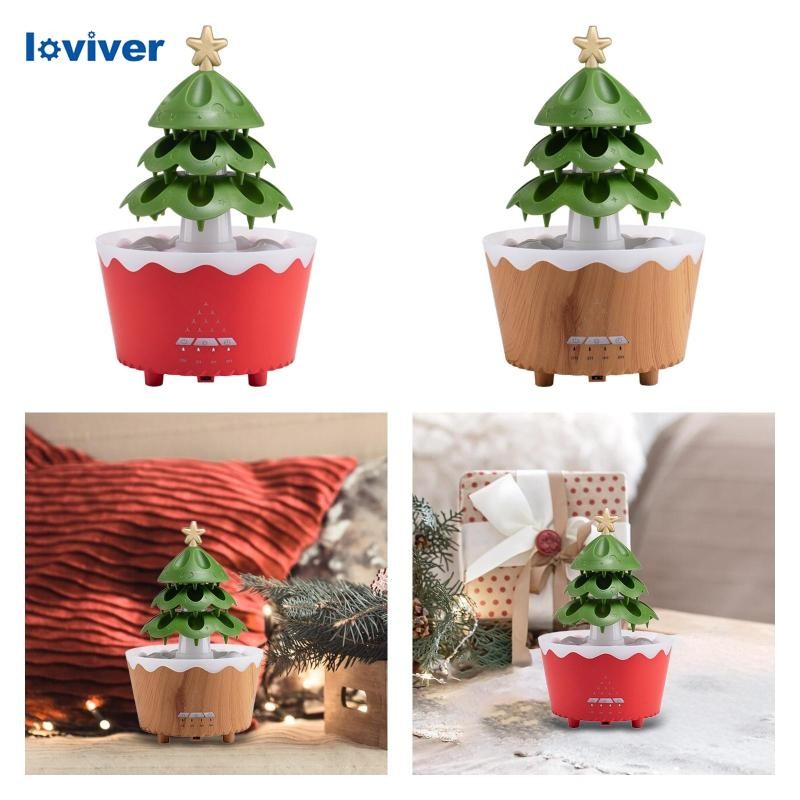 [Loviver] เครื่องทําความชื้นต้นคริสต์มาสของขวัญคริสต์มาสอโรมาสําหรับห้องนั่งเล่น