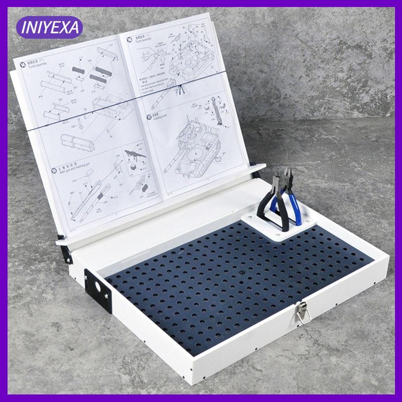 [Iniyexa] กล่องเก็บเครื่องมือ ที่วางขาตั้งเครื่องมือ อะไหล่ทําโมเดลงานอดิเรก DIY ที่เก็บเครื่องมือ ชั้นวางชิ้นโมเดลแบบพกพา