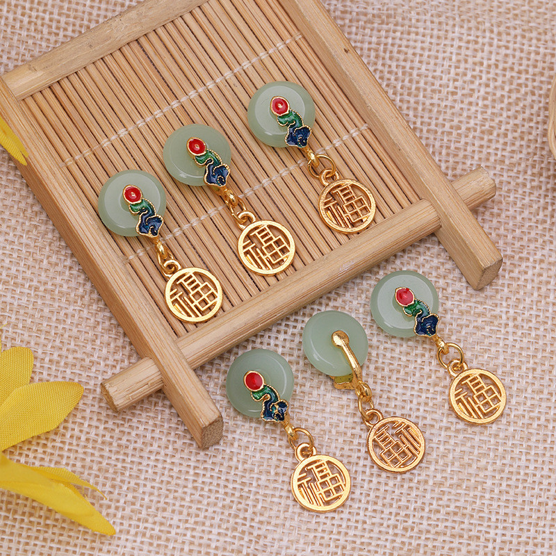 โลหะผสมแก้วปี่เซียะจี้ผีเสื้อปีมังกรอุปกรณ์เครื่องประดับ DIY สร้อยคอสร้อยข้อมือวัสดุอุปกรณ์แขวนแมวนำโชค ac5w - รูปที่ 7