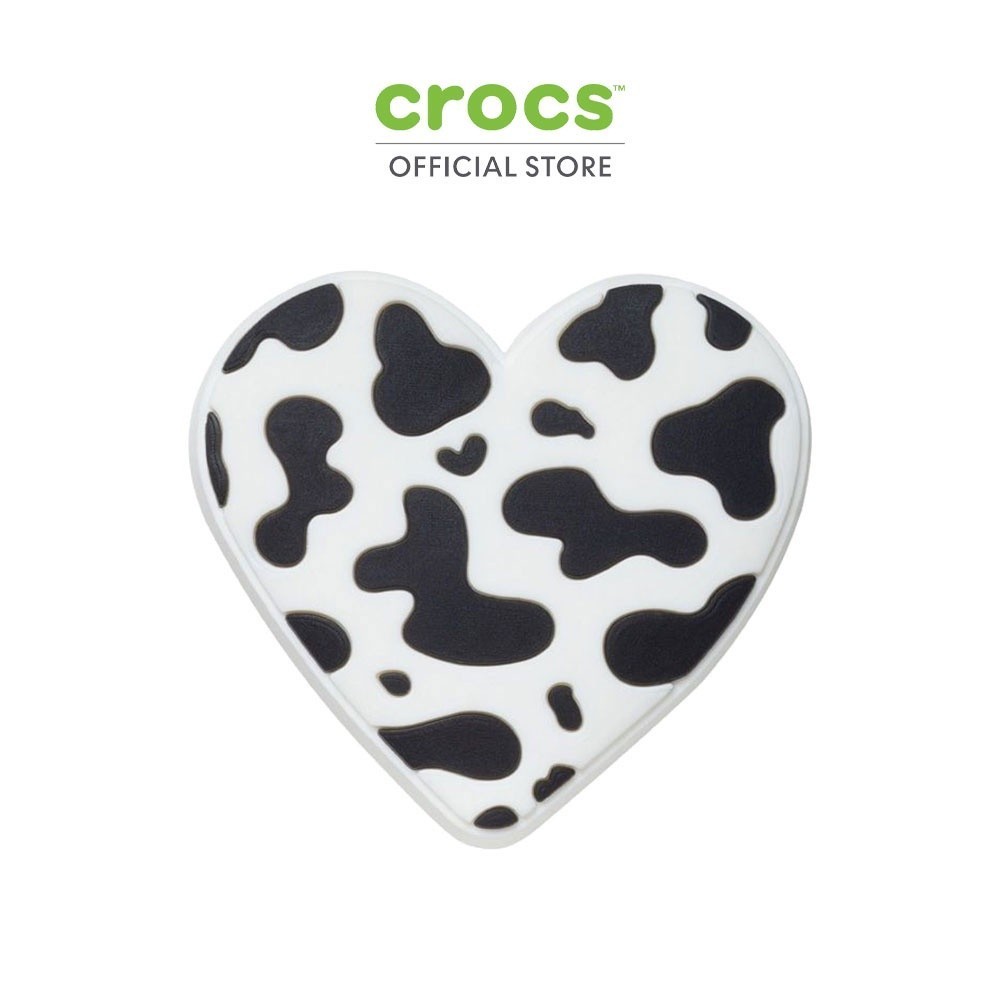 CROCS ตัวติดรองเท้า JIBBITZ COW PRINT HEART รุ่น 10009362