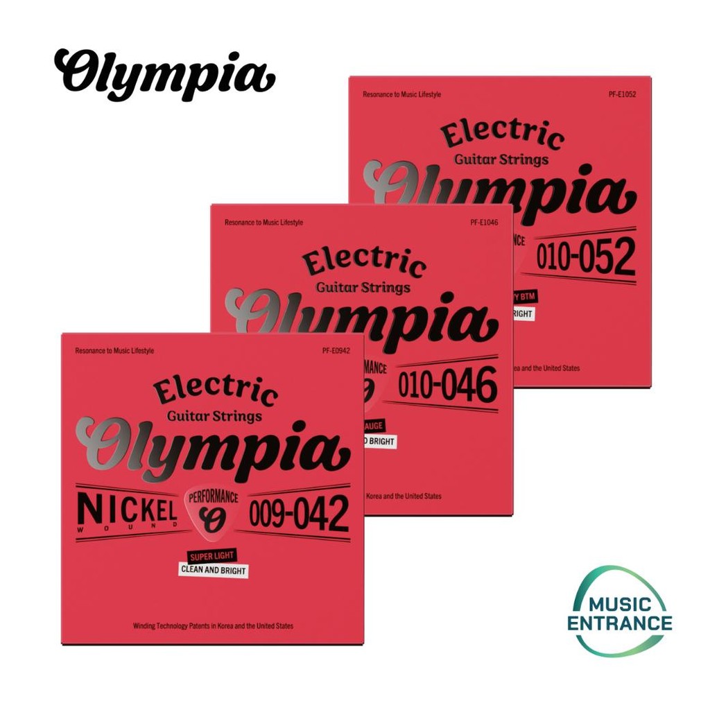 Olympia Performance Series สายกีตาร์ไฟฟ้า Olympia Nickel Wound Electric Guitar Strings