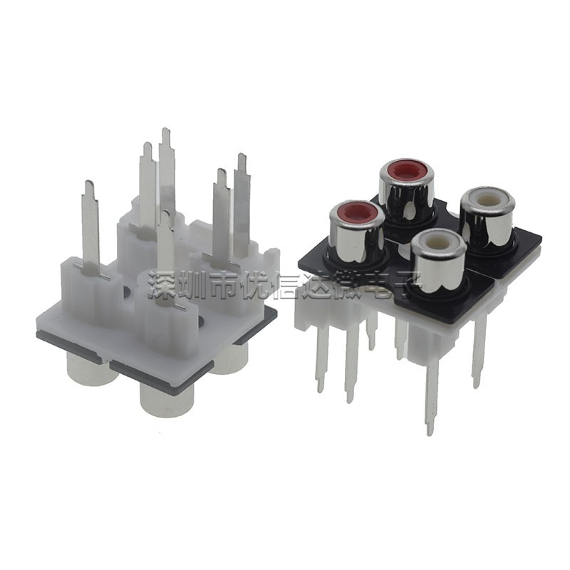 5ชิ้น/ล็อตอาร์ซีเอเสียงซ็อกเก็ต ของ4-8.4-10โลตัสหญิงซ็อกเก็ตเสียงหญิง ของ แกนกลาง อินเทอร์เฟซเพาเวอร์แอมป์เชื่อมต่อซ็อกเก็ต4บิต