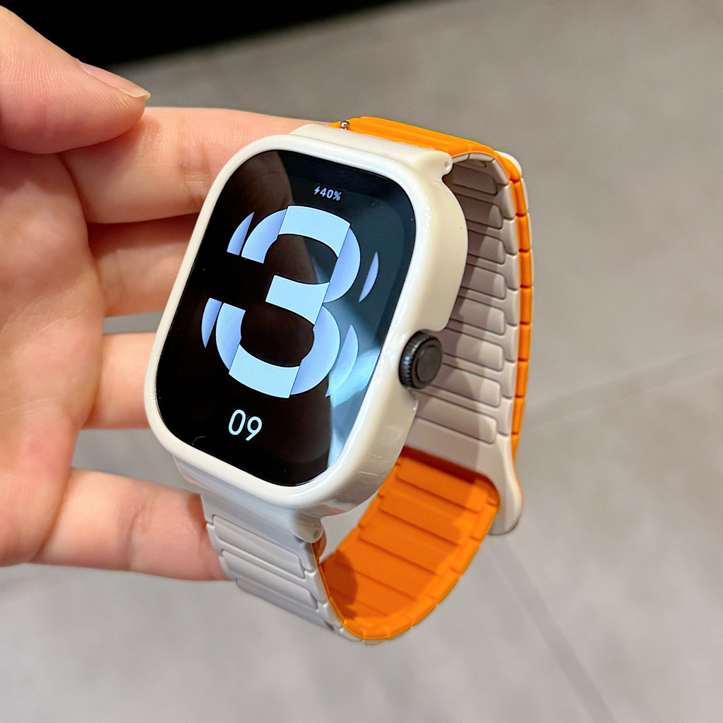 เกราะซิลิโคนสายรัดแม่เหล็กสําหรับ Xiaomi Redmi Watch 4 3 3 อุปกรณ์เสริมที่ใช้งานเปลี่ยนสายนาฬิกาอัจฉริยะสายรัดข้อมือสําหรับ Xiaomi Mi Watch Lite