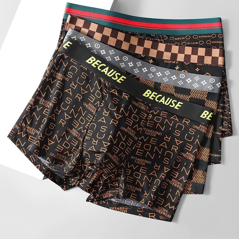 #407 กางเกงในผู้ชาย ผ้าดีนิ่มใส่สบาย ระบายอากาศดีเยี่ยม Size L-4XL มีหลายสีให้เลือก 3108#