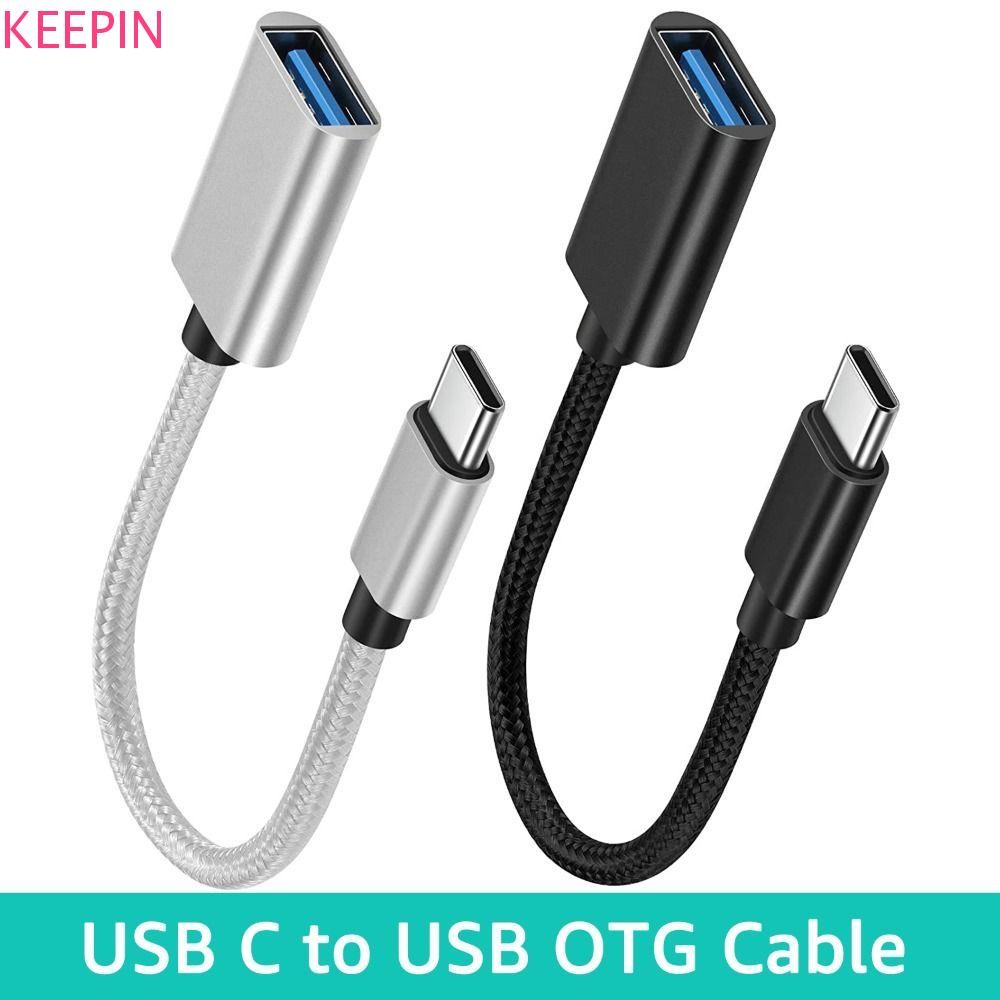 Keepin OTG Data Cable สําหรับแฟลชไดรฟ์ Short Type C Cable Converter สายดิจิตอลโทรศัพท์มือถือ OTG สาย USB
