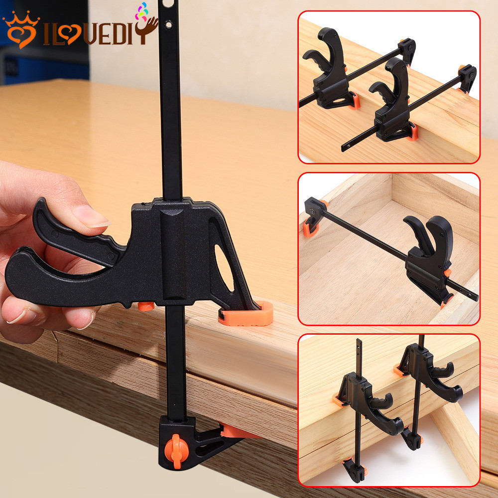 [3-5 วันมาถึง] แคลมป์งานไม้ ฉ-พิมพ์ - เครื่องมือซ่อมฮาร์ดแวร์-แคลมป์ปรับความสูง - คลิปยึดเฟอร์นิเจอร์ - คลิปช่างไม้เหล็กคาร์บอน - แบริ่งโหลดที่แข็งแกร่ง ทน