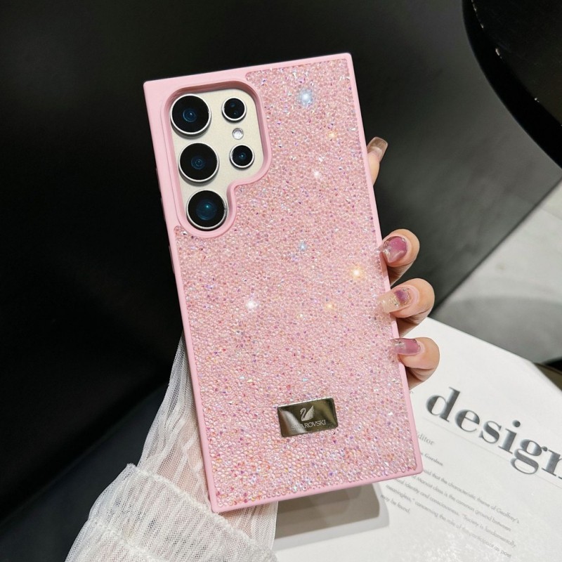 สำหรับ S amsung g alaxy S25อัลตร้าพลัสปลอกหรูหรา B Ling g litter เพชรกันกระแทกกรณีสำหรับ S amsung g alaxy S24 S24 S23อัลตร้าพลัสเงา R hinestone ป้องกันการวางปกหลัง