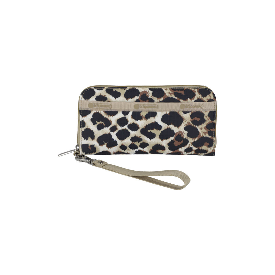 Lesportsac Tech Wallet Wristlet - Flaxen Leopard