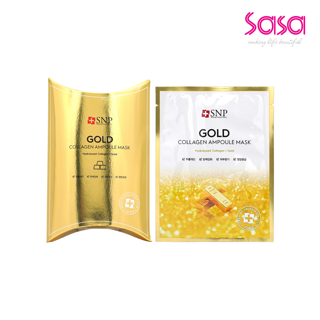 SNP Gold Collagen Ampoule Mask (10pcs)