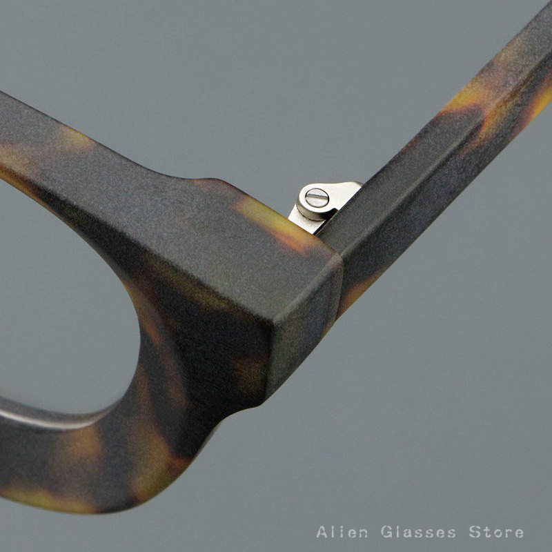 148 มม.ใหม่ Acetate กรอบแว่นตา Retro Matte Cat Eye แว่นตาผู้ชายผู้หญิงรูปไข่แว่นตา 6688 - รูปที่ 5