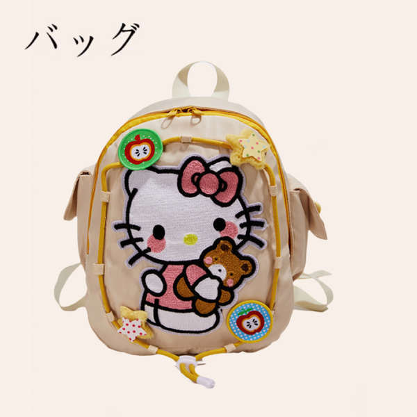 backpack กระเป๋า ญี่ปุ่น グッ Else Co-Branded Hello Kitty Backpack Female Street Wear Girl Cute Lightw